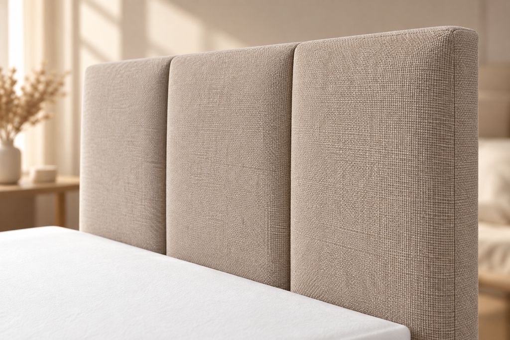 Boxspring Bari | Beige met 8 cm topper (Eenpersoons)