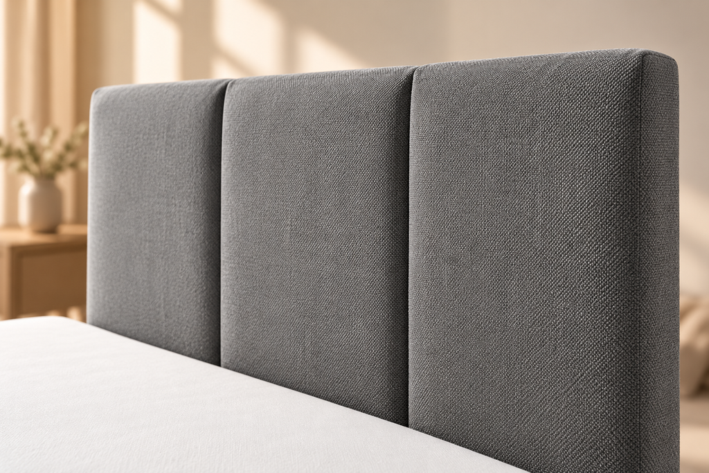 Boxspring Bari | Grijs met 8 cm topper (Eenpersoons)