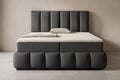 Boxspring Bari | Gris met 8 cm Topper