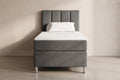 Boxspring Enna | Antraciet met 8 cm Topper (Une personne)