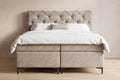 Boxspring Lodi | Taupe met 8 cm Topper