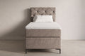 Boxspring Lodi | Taupe met 8 cm Topper (Une personne)