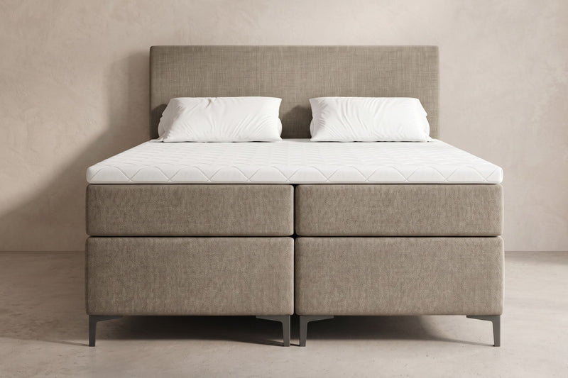 Boxspring Matera | Beige met 8 cm Topper