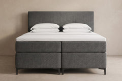 Boxspring Matera | Gris met 8 cm Topper