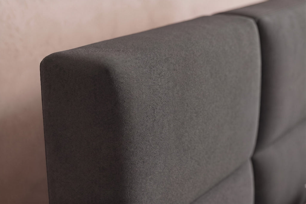 Boxspring Pavia | Antraciet met 8 cm Topper (Une personne)