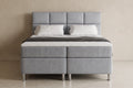 Boxspring Pavia | Gris met 8 cm Topper