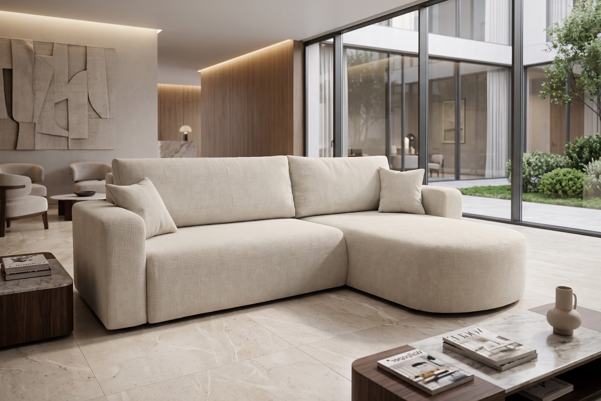 Canapé d'angle Pisa | Beige