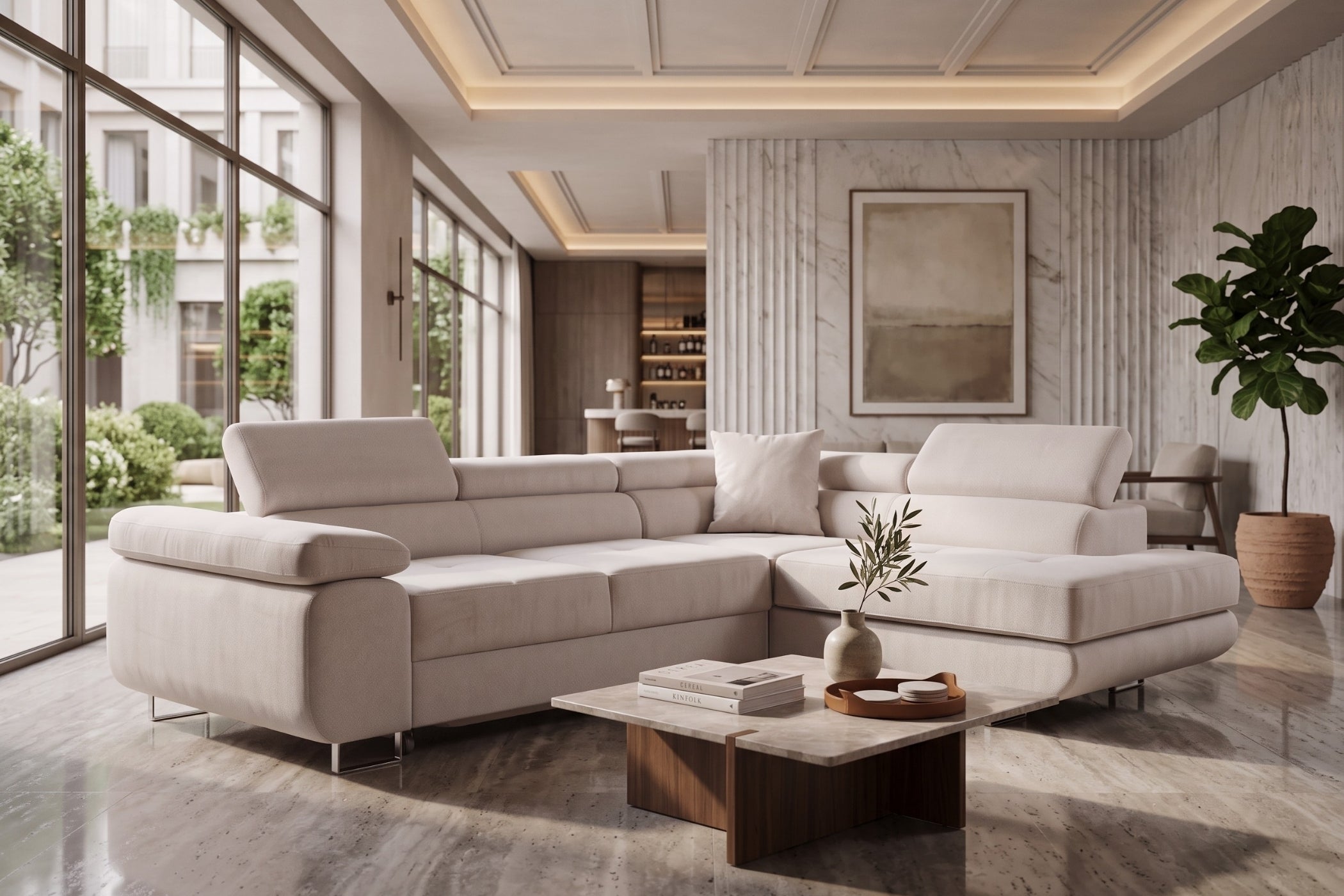 Canapé d'angle Savona | Beige