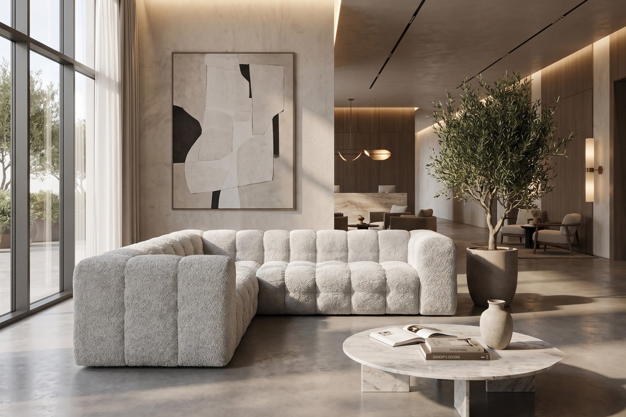 Canapé d'angle Classique Urbino | Beige